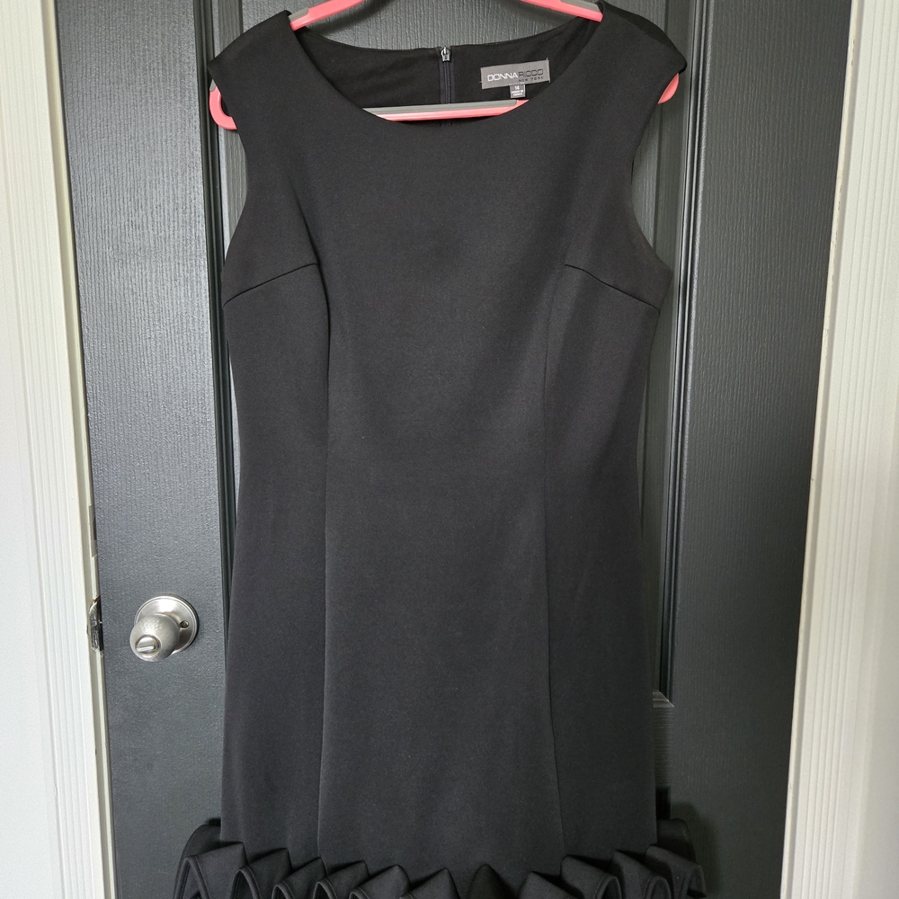 Donna Ricco Elegant Black Mini Dress